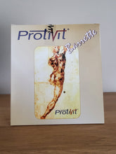 Carica l'immagine nel visualizzatore di Gallery, Barrette aroma noce di cocco croccanti ProtiVit® rivestimento cioccolato nero. Confezione da 7 barrette (da 16 gr. di proteine cadauna)