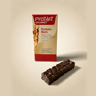 Barrette ProtiVit® GOURMET aroma cioccolato. Rivestimento cioccolato nero con edulcorante. Confezione da 3 barrette (da 12 gr. di proteine cadauna)
