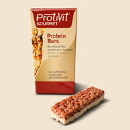 Barrette ProtiVit® GOURMET aroma frutti rossi. Rivestimento cioccolato bianco con edulcorante. Confezione da 3 barrette (da 12 gr. di proteine cadauna)